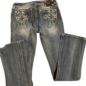 Miss Me Cross embellished bootcut jeans women’s size 29